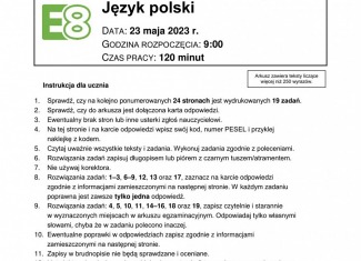 Egzamin ósmoklasisty - język polski