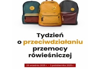 29 września – 3 października 2025 r. Tydzień Przeciwdziałania Przemoсy Rówieśniczej
